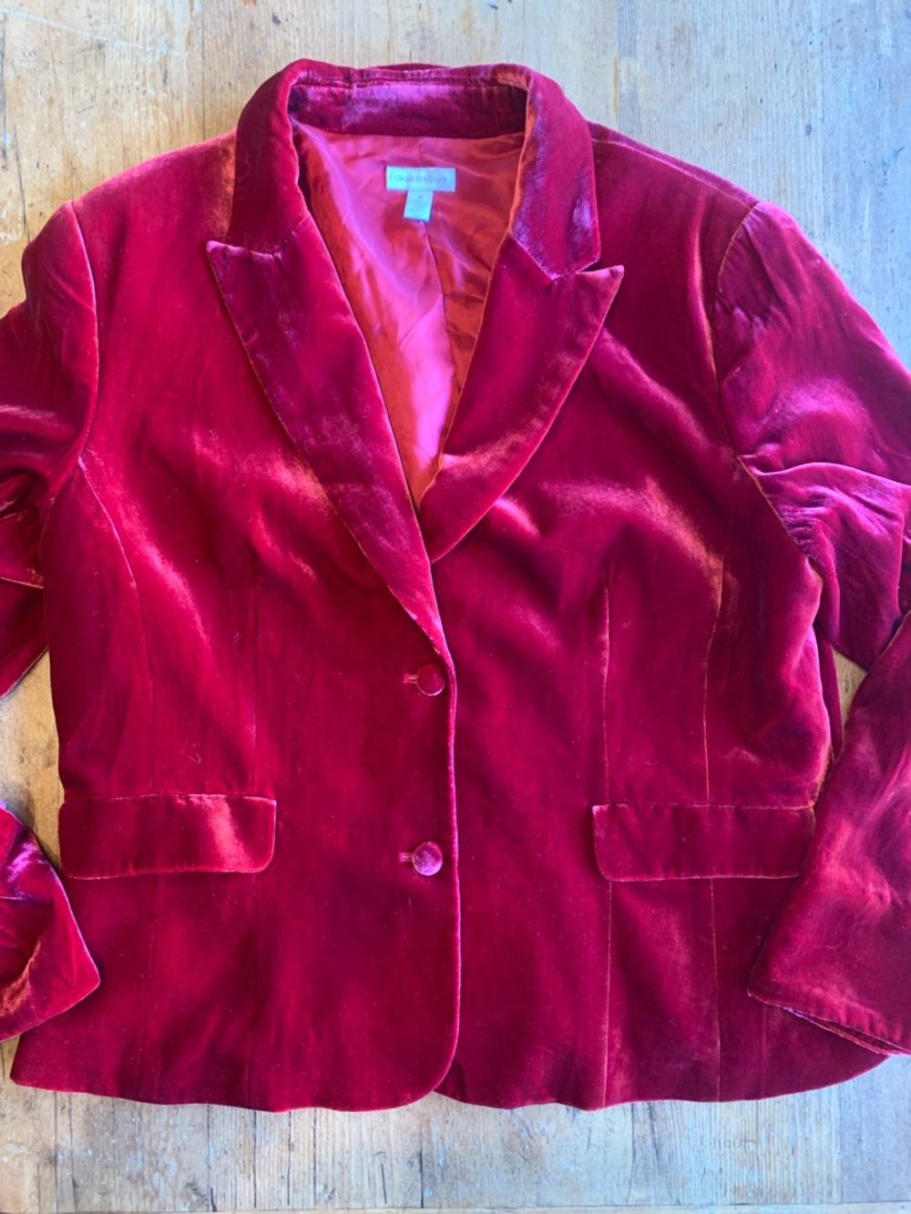 Charter Club Red Velvet Blazer